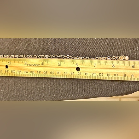 Handmade Necklace Silver Chain Faceted Quartz Stone Pearl Like Dangle Boho Chic - Picture 3 of 13